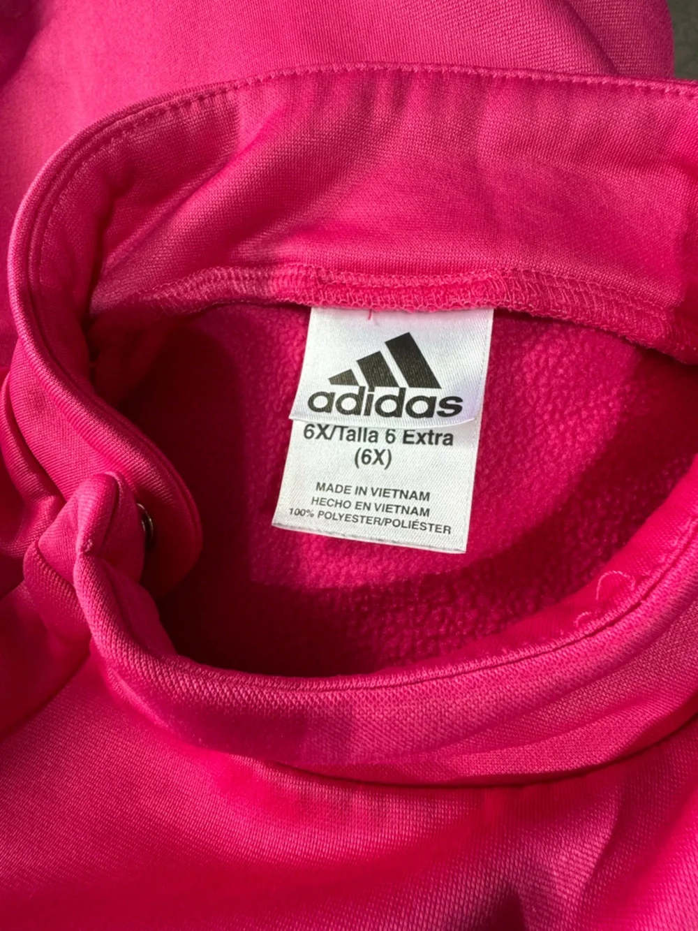 Girls size 6x | Adidas Logo Sweatshirt with Ruffle Hem